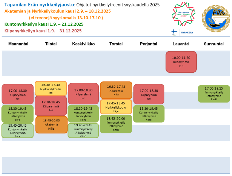 Syksyn ilmoittautuminen alkaa 1.8.2025 kello 20.00